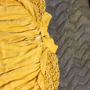 Mustard yellow long sleeve top Free People